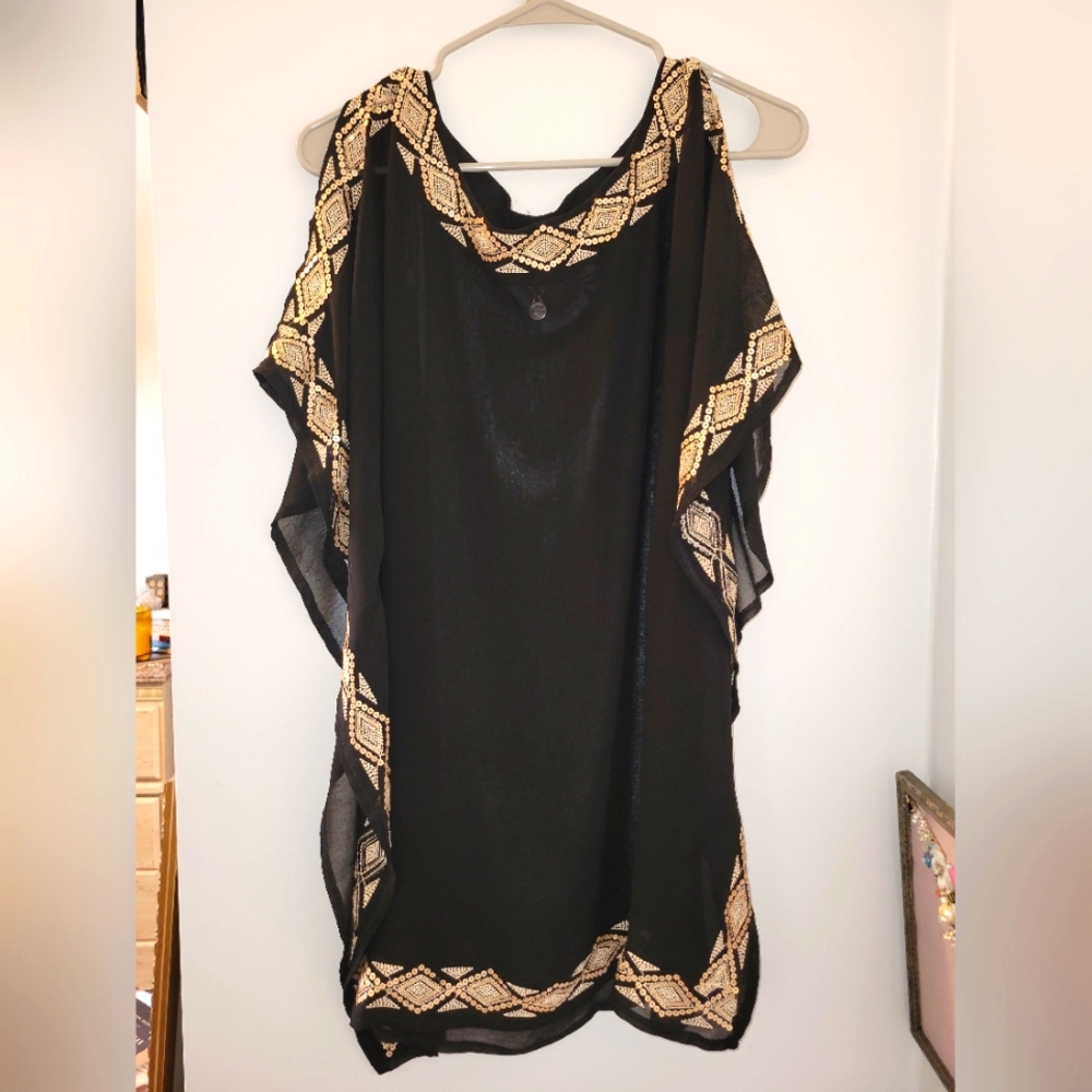 BKE Sheer Black Top